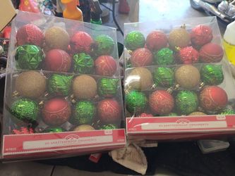Plastic Christmas ornament balls
