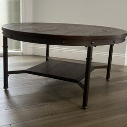 Large wooden coffee table