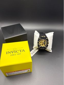 Invicta Racing 70148 Men’s Black Gold Chronograph Watch New w/Box