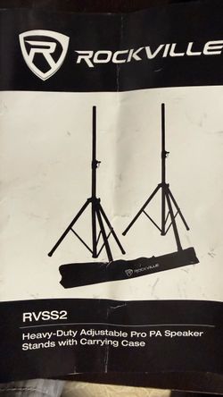Heavy-Duty Adjustable Pro PA Speaker Stands with Carrying Case