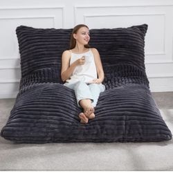 Hobestluk 3 in 1 Bean Bag Chair Giant Bean Bag Chairs Convertible Bean Bag Floor Cushion