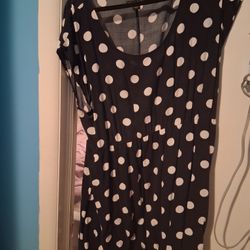 Black & White Polka Dot Dress (Forever 21+)