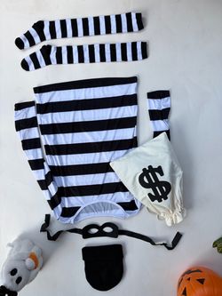 Burglar Halloween Costume Set women’s and men’s x2