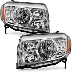 ACANII - For 2009-2011 Honda Pilot Factory Style Headlights Headlamps Assembly Pair Replacement Driver + Passenger Side