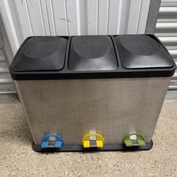 3 bin trash can