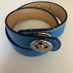 Coach Double Wrap Leather Bracelet New