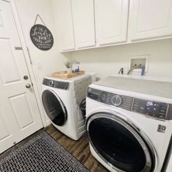 GE front load washer and gas dryer set in excellent condition