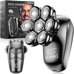 Head Shavers for Bald Men, Detachable Head Shavers 5-in-1 Electric Razor IPX7 Waterproof Dry Wet Shaving for Men Women,7D Rotary Shaver Grooming Kit w