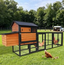 New in Box Chicken Coop Large Wooden Chicken Coop with Nesting Boxes & Run Cage for 3-6 Chickens