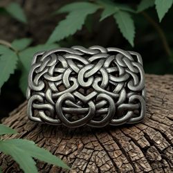 Vintage “Celtic  Knot" Belt Buckle - 3 1/4” X 2 1/4” Metal New