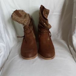 Brown Leather Ankle Boots