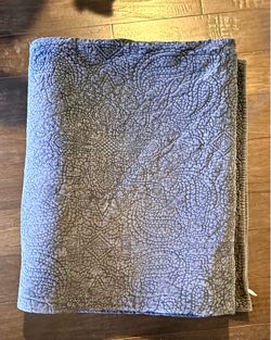 🔵 POTTERYBARN KING CAL KING NAVY WASHED VELVET QUILT BED COVER 🔵