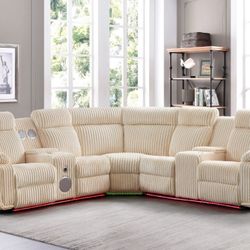 Fresno Sectional With Led & Bluetooth 
