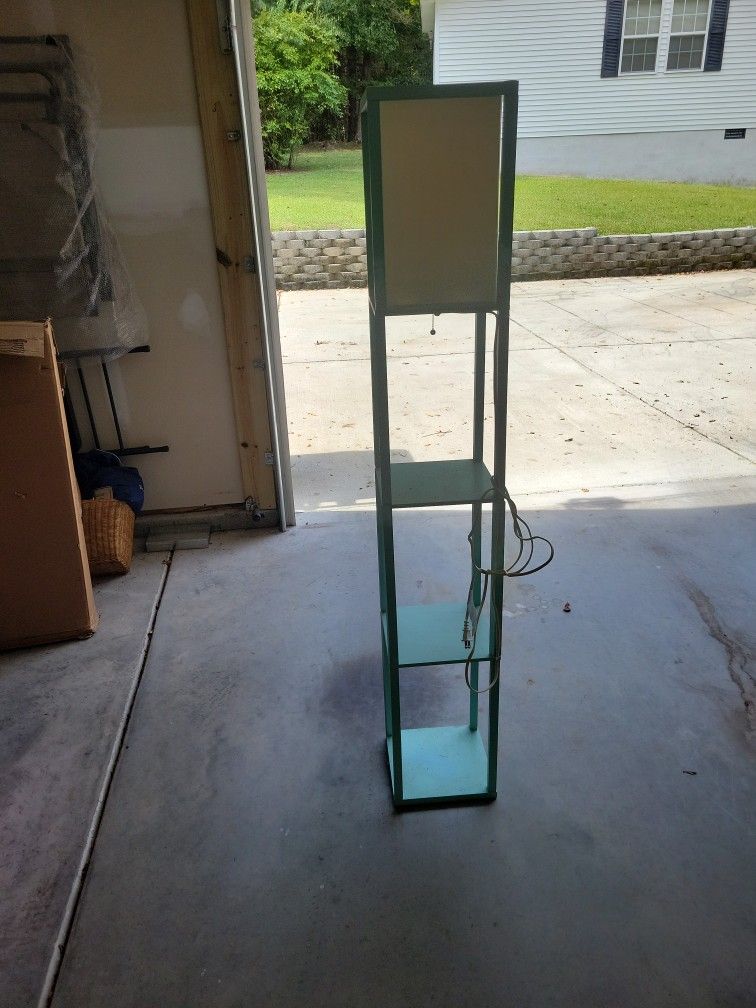 Turquoise Pull Chain Lamp