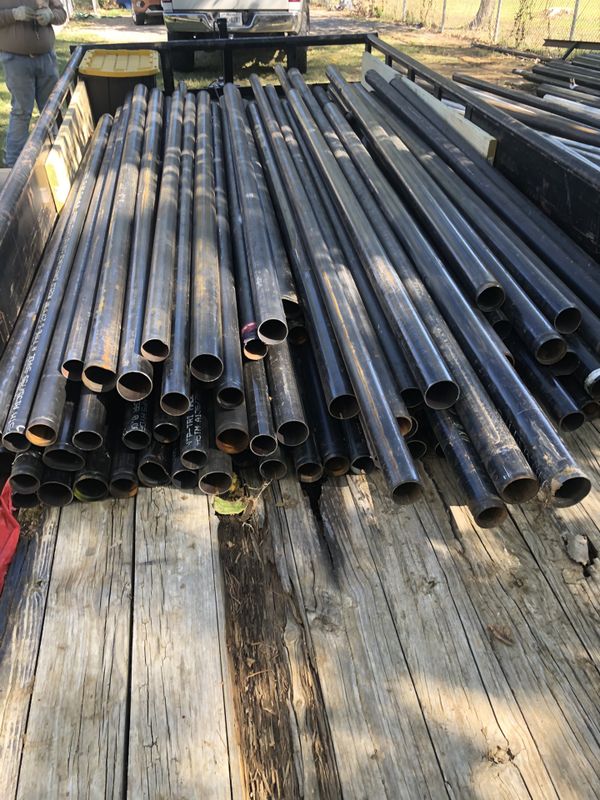 30 pieces 31/2 inch PIPE X 9 feet long Fence pOsts ( Black Steel new