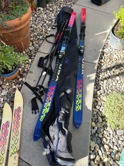 K2 Slalom Sidecut 8.3 Skis with Bindings, Poles, and Bag