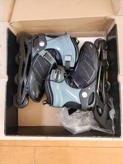Inline Roller Skates Black and Teal