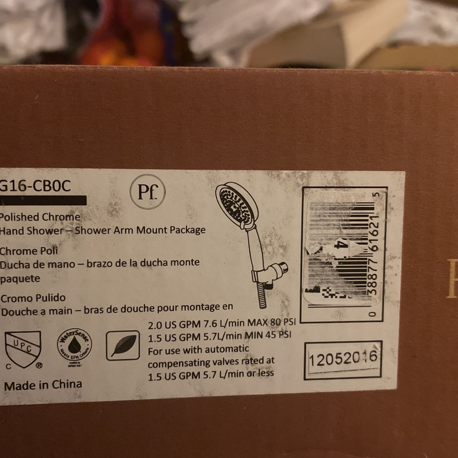 pfister shower head new