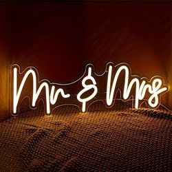 Mr & Mrs (Mr And Mrs) LED Neon Light Sign