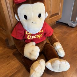 Large curious George stuffed animal monkey shipping available