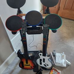 Guitar Hero Band Hero World Tour bundle and Game System Rockband Rock Band