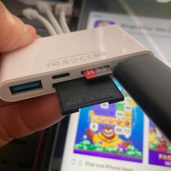 5-in-1 Memory Card Reader, USB OTG Adapter & SD Card Reader for i-Phone/i-Pad, USB C and USB A Devices with Micro SD & SD Card Slots, Supports SD/Micr
