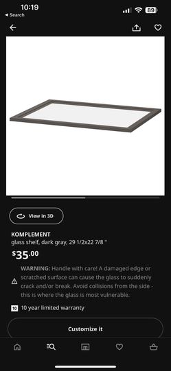 IKEA GLASS SHELFS