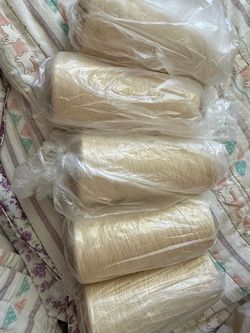 5 Large Spools of organic cotton Natural Thread Yarn