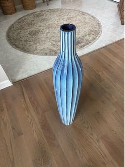 Large Blue Decorative Floor Vase