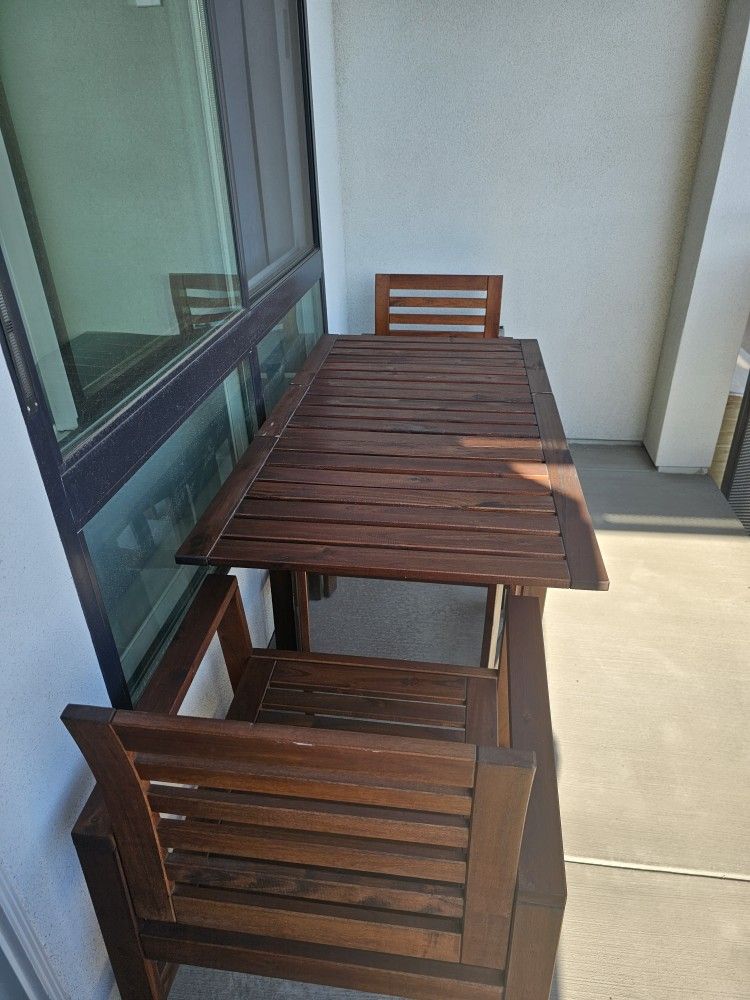 Ikea Applaro Folding Outdoor Table + 2 chairs for Sale in Fullerton, CA OfferUp