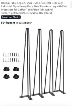 28 Inch Hairpin Legs For Desks
