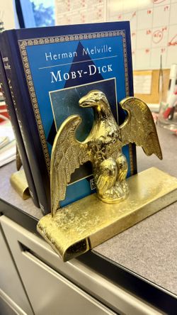 Pair Of Virginia Metalcrafters Brass Eagle Bookends