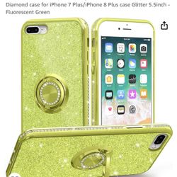CHEZEAL Compatible with iPhone 7 Plus case for Women Girls,iPhone 8 Plus case with Ring Stand,Slim Fit Cute Sparkle Diamond case for iPhone 7 Plus/iPh