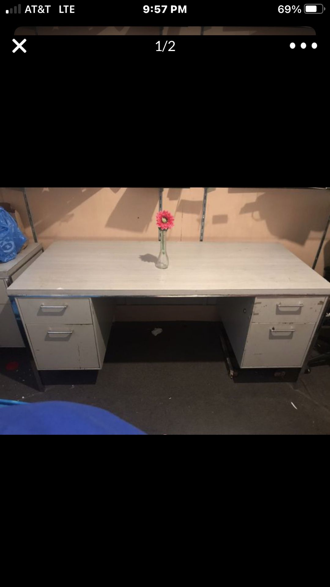 Office desk with hutch