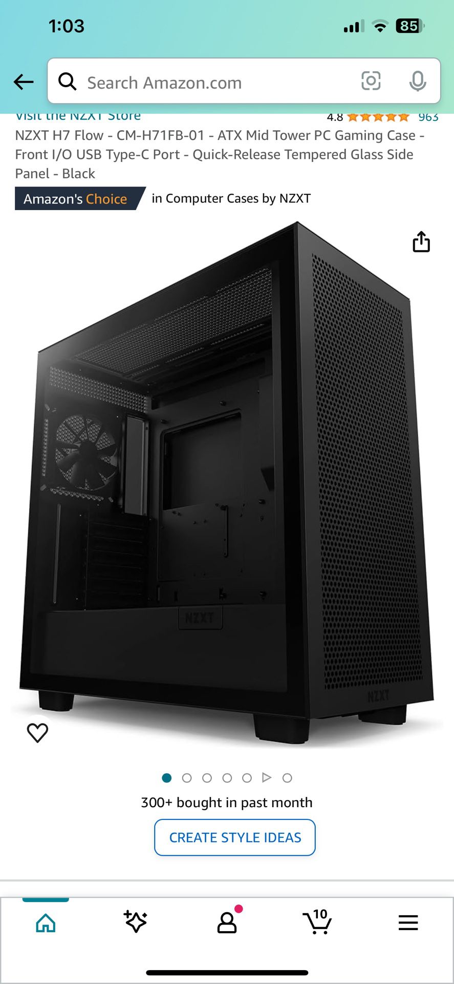 NZXT H7 Flow ATX Mid Tower PC Gaming Case