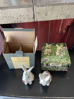 Lenox Bunnies Salt and Pepper Shakers