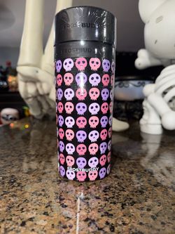 Frost Buddy Halloween Mystery Universal XL Pink and Purple Skull Tumbler Can & Drink Holder