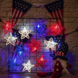 12 led  3D Large Rattan Star String Lights 3.54 “