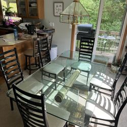 Glass Dinner Table (Chairs Included!)