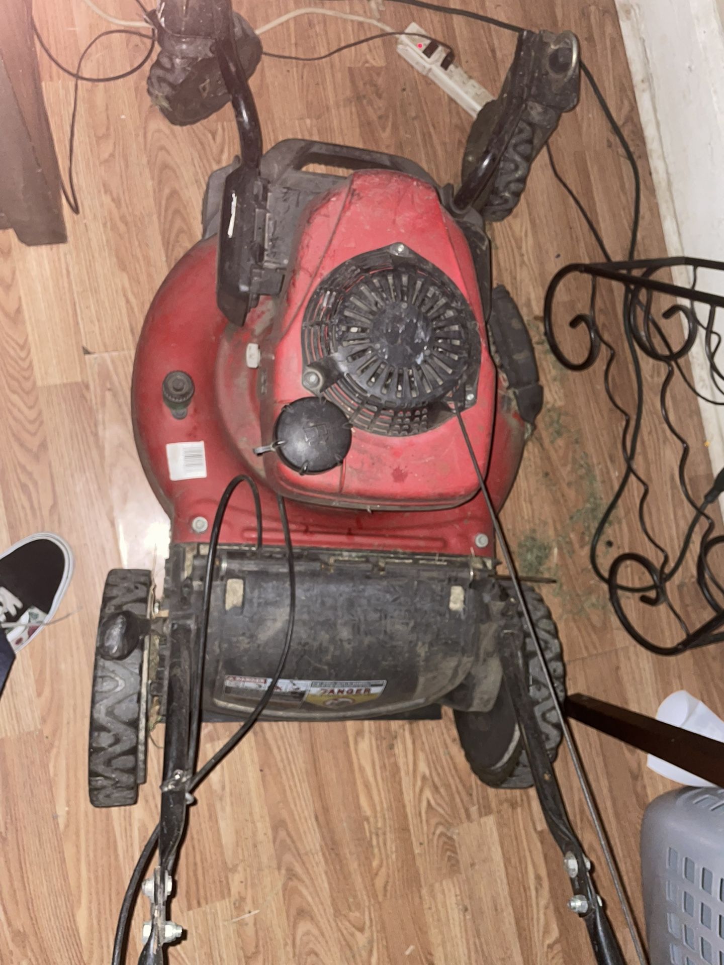 Red Honda Self Propelled Lawn W