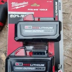 Milwaukee M18 High Output 6.0 Two Pack Batteries 