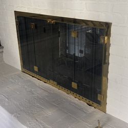 Brass fireplace glass door MAKE ME AN OFFER
