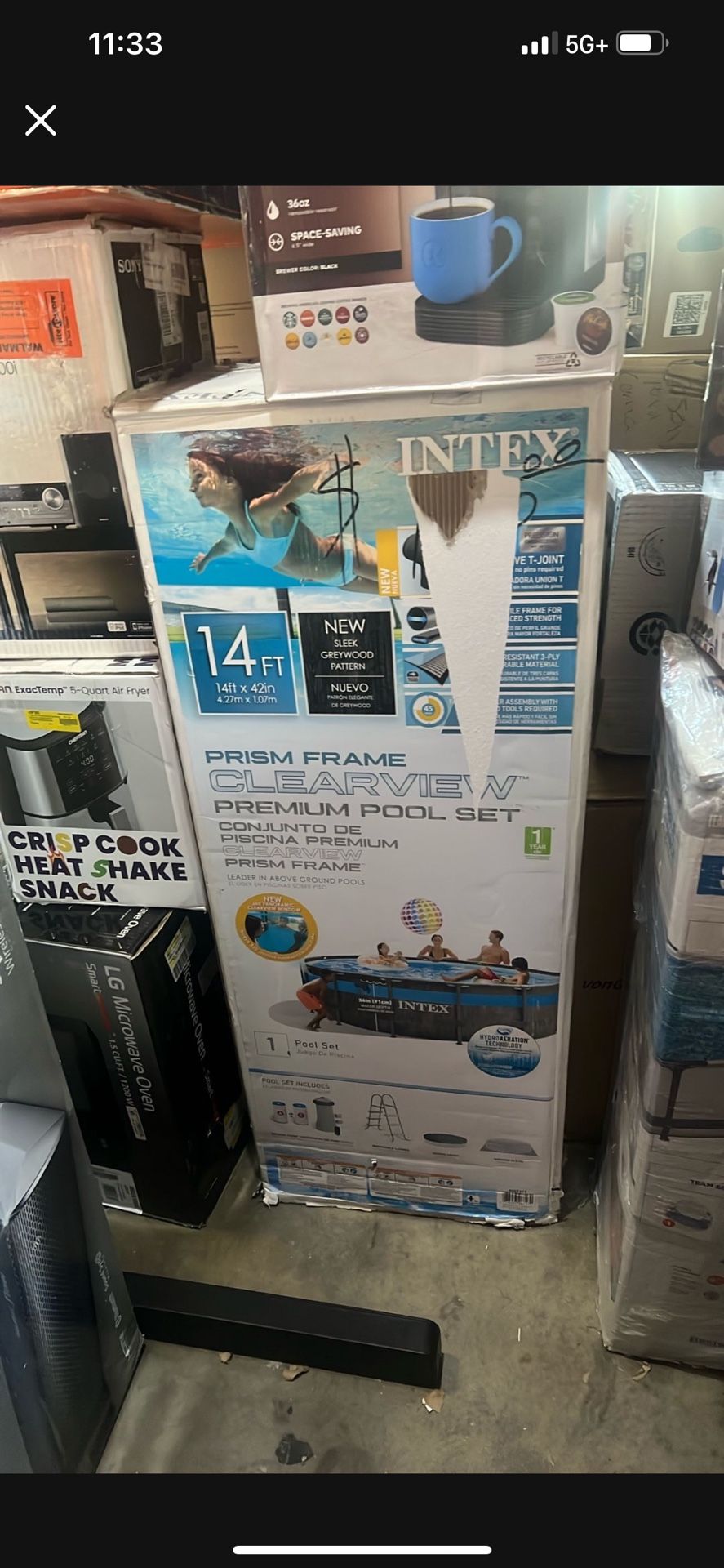 14 foot pool stairs and pump