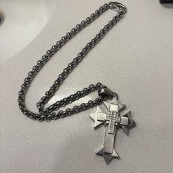 Russell Simons 3D Cross Pendant and Necklace