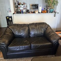 Leather  Loveseat 