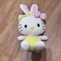 Hello Kitty Ty Beanie Babies Sanrio Easter Bunny Costume Plush stuffed animal pl