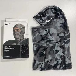 Hood NEW Nike Pro Therma-Fit Hyperwarm Hood Ski Mask - $5 Shipping - Gray Camo!! 1/$25 - 2/$50 !!