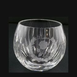 Stuart Crystal Diana Princess of Wales , England's Rose 3 1/2 roseBowl