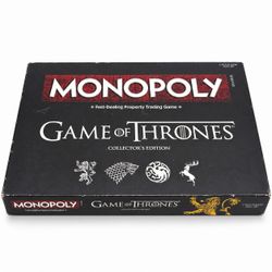 monopoly game of thrones collector’s edition board game new open box