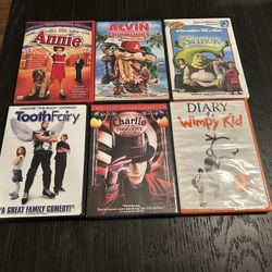 Children's DVDs bundle of 6 